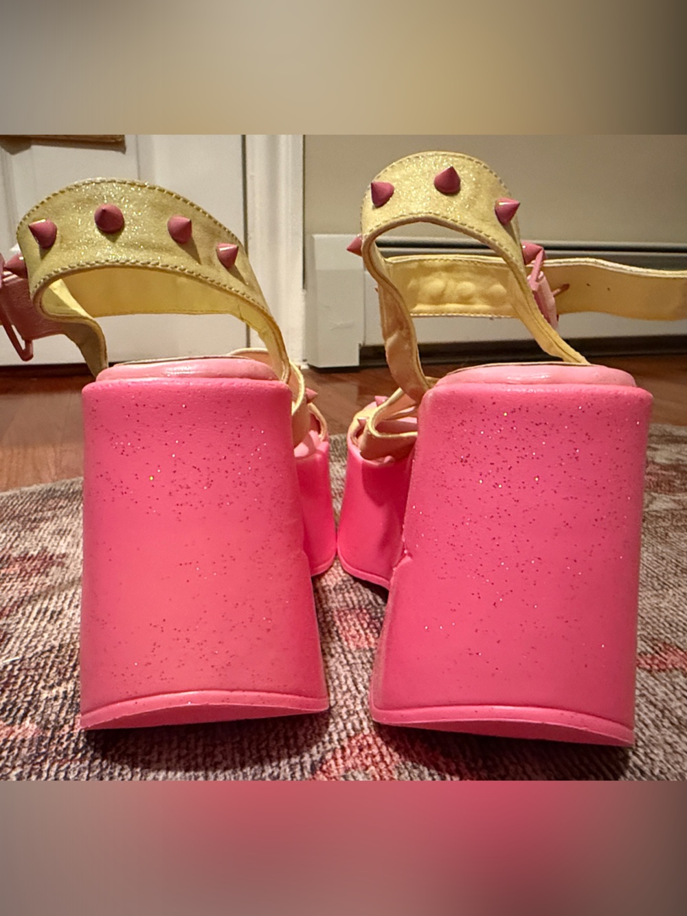 Demonia Pink Platform Sandals - Picture 4 of 6